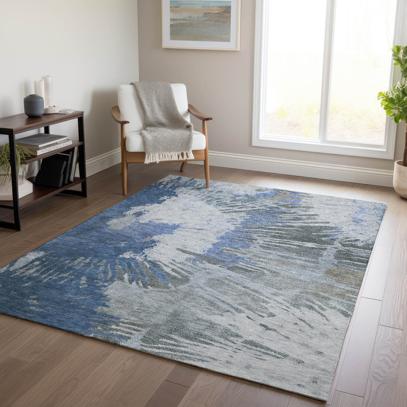Tapis intérieur / extérieur Kaylani avec envers antidérapant, Rectangle 5 pi x 7 pi 6 po