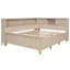 Lit de jour en bois pleine grandeur avec tablette de rangement et 3 tiroirs, apparence de lait blanc antique, solide pour une durabilité accrue-1846694857