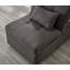 Salon avec lit inclinable en tissu de lin gris-2122643813