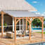 3X3M Outdoor Cedar Lean To Hardtop Pergolas And Gazebos Clearance-123282881