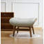 Fauteuil à oreilles et repose-pieds Jeyshan-795056313