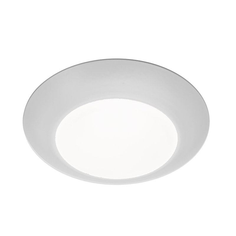Disc Acrylic LED Flush Mount, White