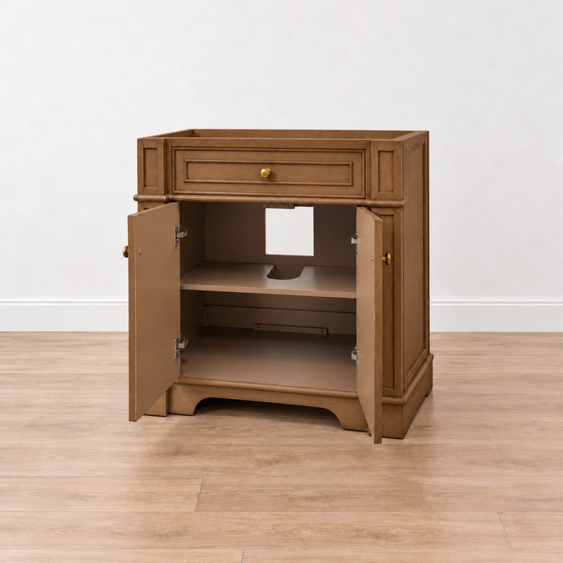 Comptoir de meuble-lavabo en noyer clair de 30 po x P 21 po Joselle, 30, Castella de Blanc
