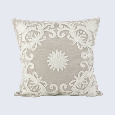 Kreutzer Cotton Floral Throw Pillow