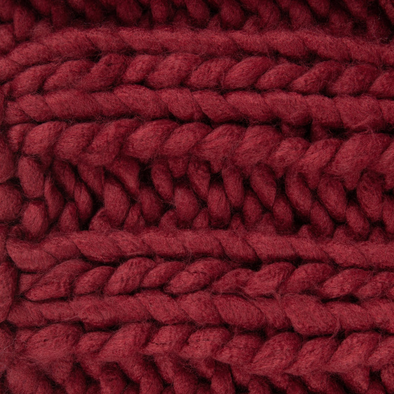 Chunky Knit Throw Blanket, Red