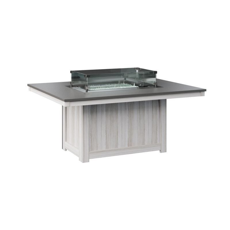 Foyer de table rectangulaire Berlin Gardens Donoma, Acier inoxydable martelé avec base en coquillage