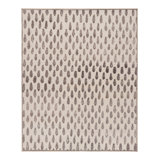 Rug & Kilim’S Modern Block Print Rug In White With Mauve Floral Patterns
