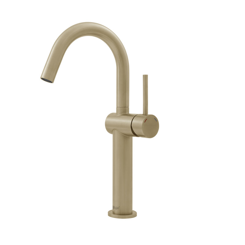 Single Handle 12 5/8" Brushed Gold Vessel Bathroom Faucet, Brushed Gold
