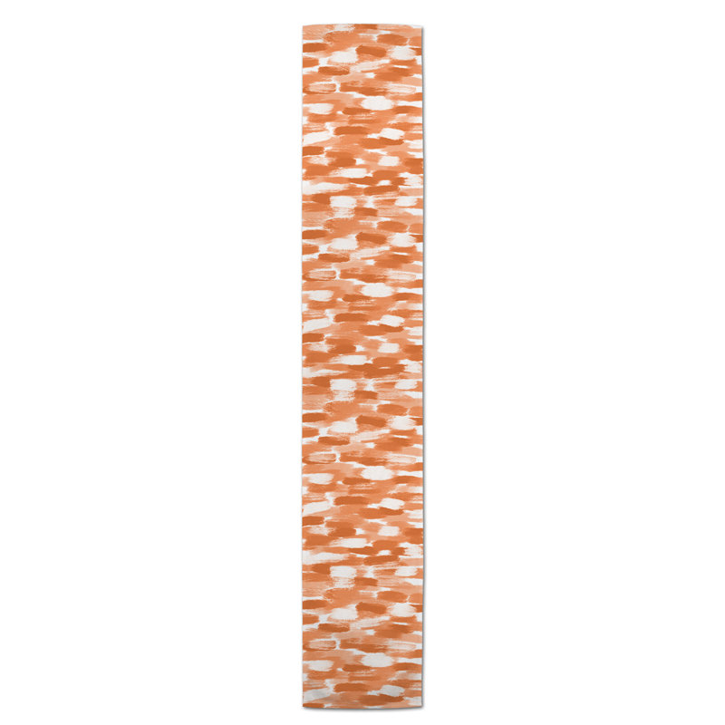 Chemin de table Maribeth, 90 po x 16 po, Orange, Abstrait