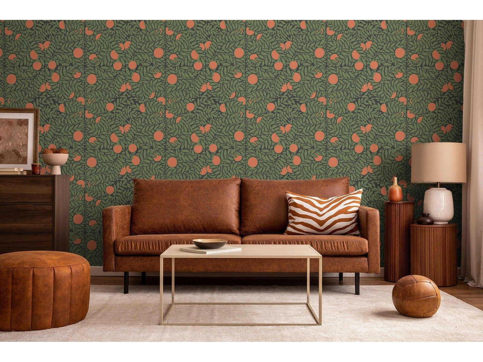 Signature Self-Adhesive Wallpaper, Forest Green, Faux Grasscloth, Non-pasted