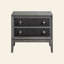 Table de chevet 2 tiroirs Randahl - gris / argent