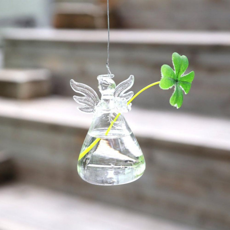 Porte-bouteilles en verre transparent, H 3,54 po x l 2 po x P 2 po