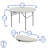 120cm Round Portable Folding Table with 4 Chairs