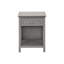 Grey Veneer Accent Table With 2 Tier Storage And For Bedroom Living Room Decoration End In Veneer, Drawer Shelf