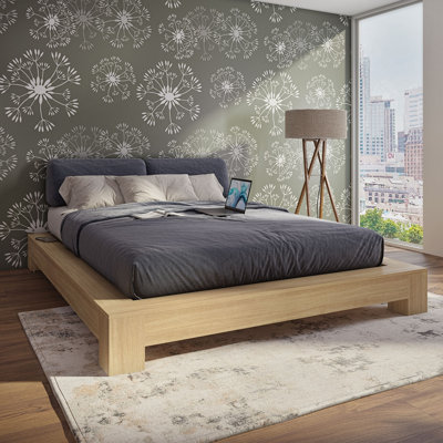 Chambre Zen - Lit plateforme - Assemblage facile, aucun sommier requis