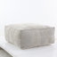 Repose-pieds carré en cuir brun foncé Sharita-88409216