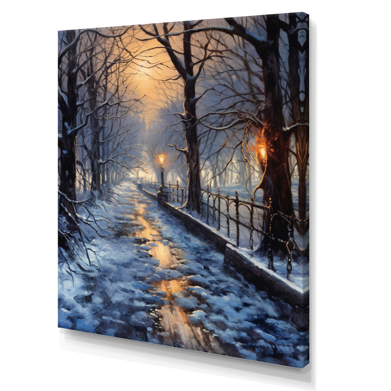 Alley of Trees In The Park II, reproduction d'art sur toile, 40" H x 30" W, Toile tendue