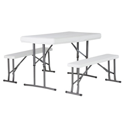  Picnic Table W/ Collapsible Benches