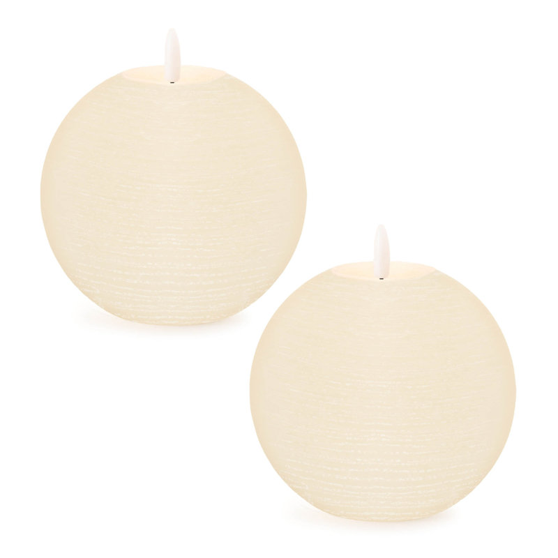 Bougie ronde FIA Wick Ivory, Nouveauté 4,75 po x 4,75 po