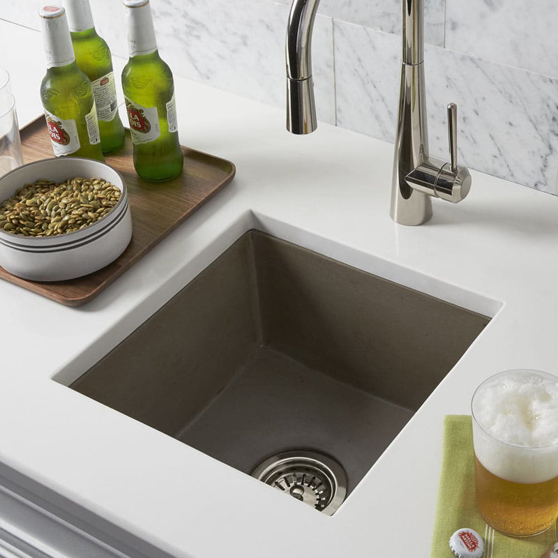 Ventana 15" L x 15" W Kitchen Sink, Earth