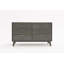  51" Grey Wash Solid Wood Six Drawer Double Dresser