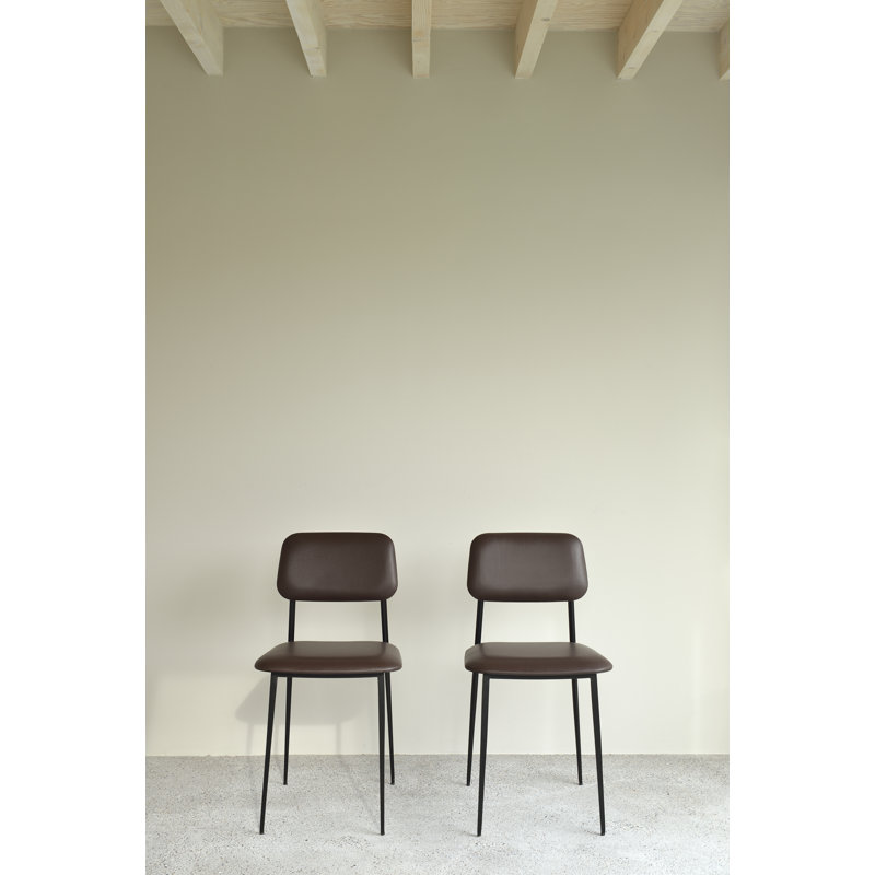 DC Leather Dining Chair, Olive Green