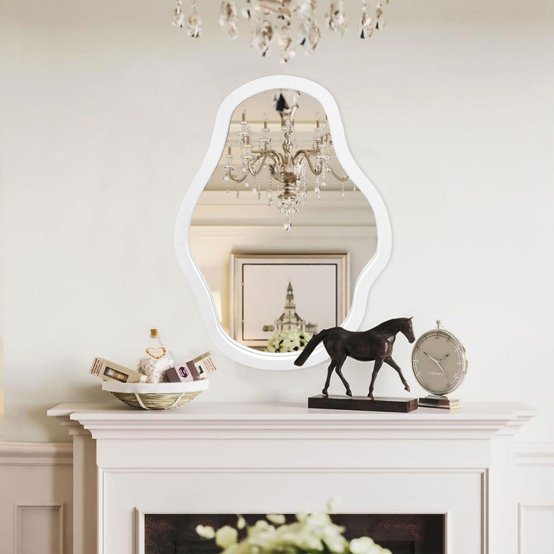 Miroir en bois, Blanc