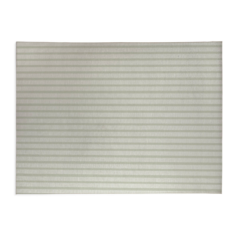 Comb Row Charcoal Kids Play Mat, Rectangle 36" x 60", Light Green