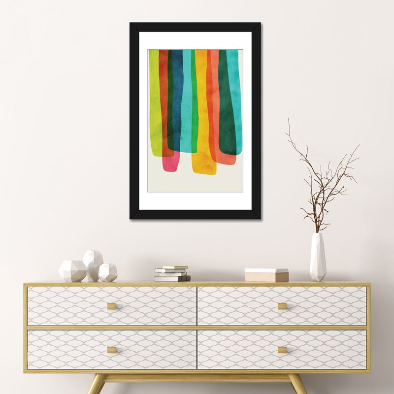 «Gravity» par Tracie Andrews, impression sur toile tendue, H 32 po x l 24 po x P 1 po, Papier d'art encadré noir, Blanc