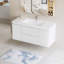 Meuble-lavabo flottant avec lavabo, meuble-lavabo mural moderne avec lavabo en résine et deux tiroirs à fermeture en douceur-1313194573-1313194572
