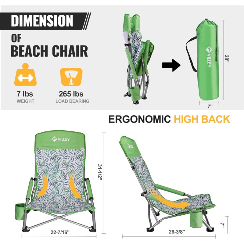 Chaise de plage pliante Adifaah