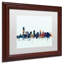 «Jersey City NJ Skyline Blue», impression encadrée-17767778-40179812-69487649