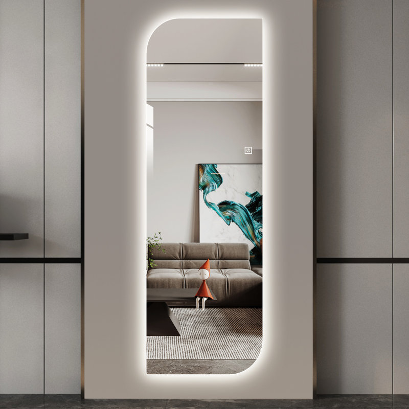 65" X 21" Led Mirror With 3-Color Dimmable Lighting, 5Mm Copper- Silver Glass, Shatter-, For Home And Professional Use Full Length Wall Mirror, Dressing Room Salon