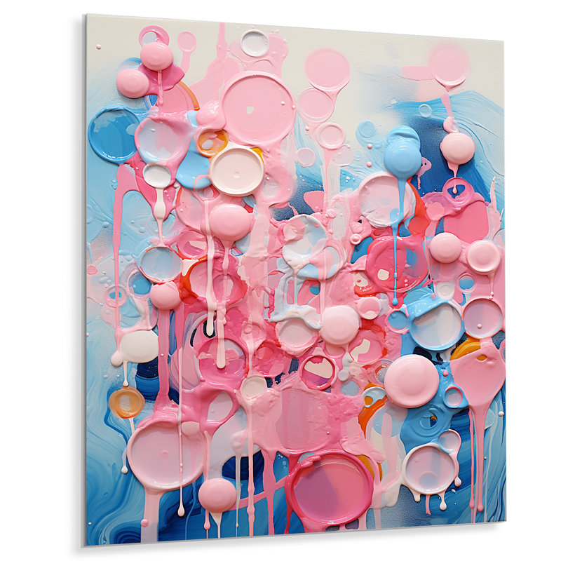 Rose numérique mélodique Fusion II - Collages abstraits, art mural en métal, H 40 po x l 30 po x P 1,5 po