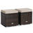 2-Pieces Patio Ottoman Set Outdoor Wicker Stool With Storage-989458074
