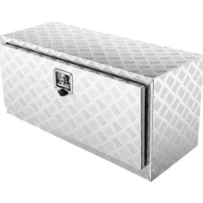 Boîte de camion 36 po 17 po 18 po, aluminium robuste, imperméable, avec serrure et clés, loquet à poignée en T, pour les besoins de rangement des véhicules Camionnettes en aluminium, outils de rangement en toute sécurité