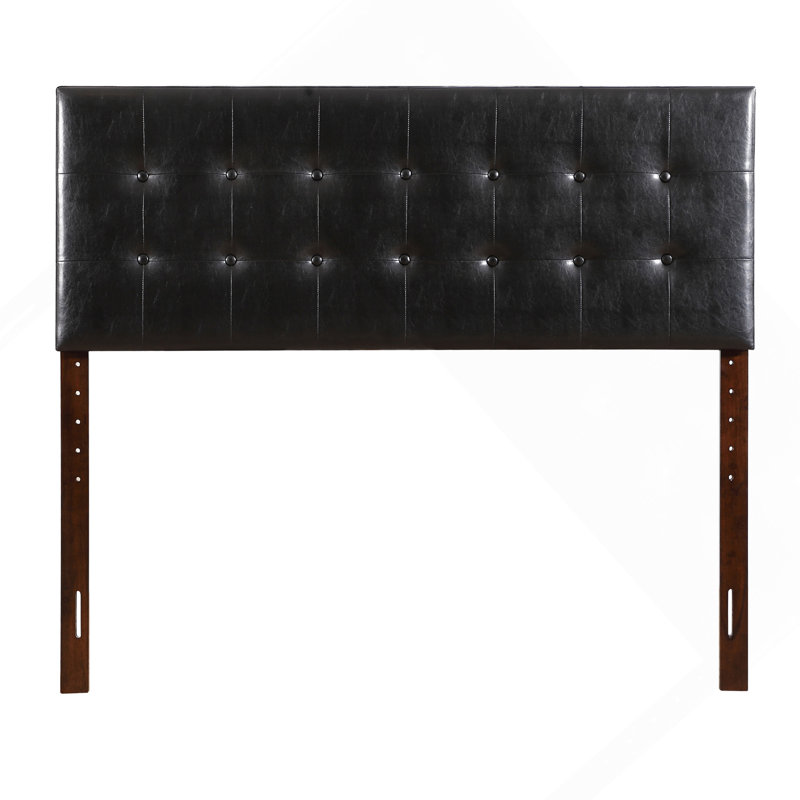 Stylish Black Upholstered Headboard For Bedrooms, Black, King