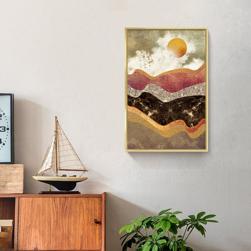 Nature, impression d'art mural, Or, H 16 po x l 12 po x P 1,6 po