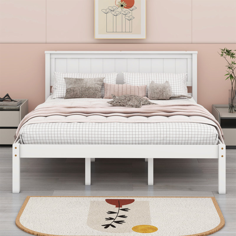 Shauna Bed, White, Queen