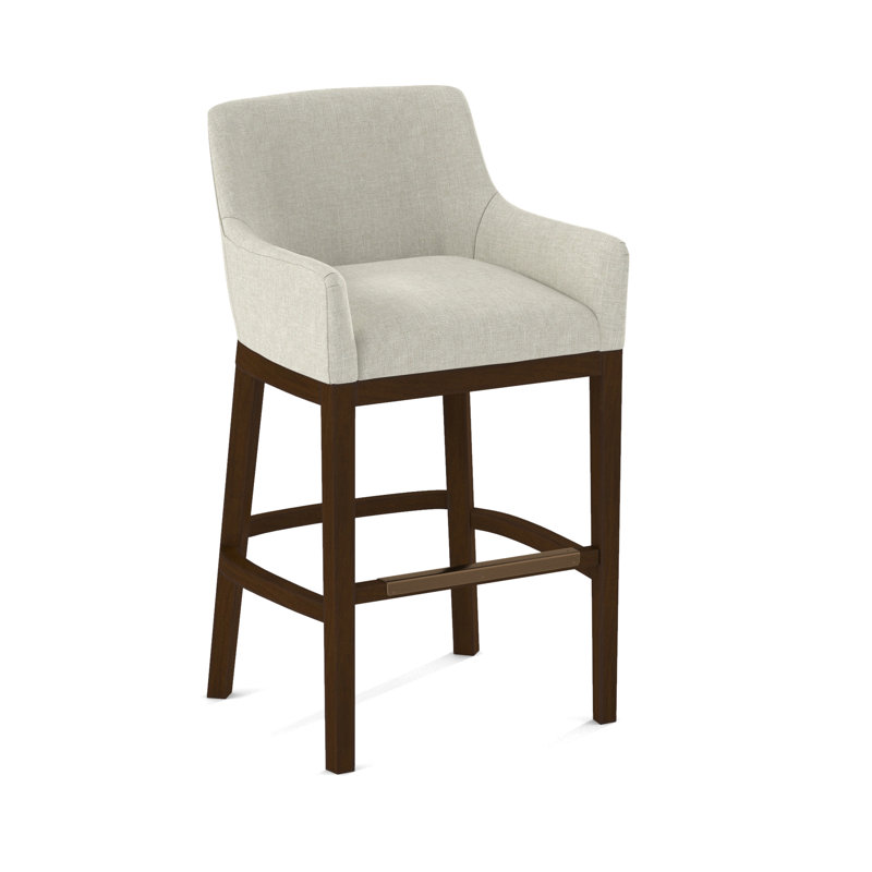Upholstered Stool, Pecan, Evolution Caribou