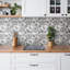 Audia 30 x 30 cm PVC Singular Tile in Black/White