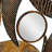Campuzano Metal Abstract Beige Wall Decor with Round Mirror Accents
