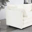4 Canapé modulaire en chenille blanc avec canapé 2 places avec repose-pieds et 2 repose-pieds