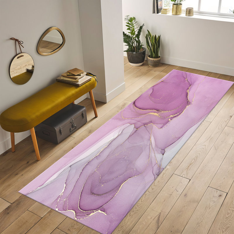 Chic and Elegant Soft Pile Printed Rug Featuring Intricate Floral Design Ideal for Enhancing Living Space Aesthetics