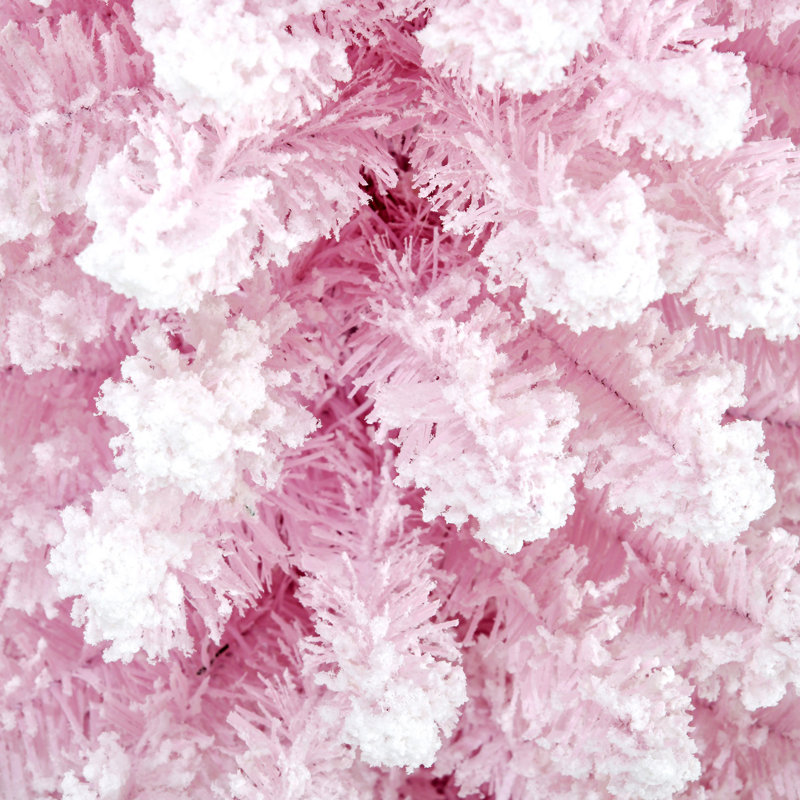 Arbre de Noël neige enneigé, arbre de Noël mince avec branches réalistes et base en plastique, 5.11'