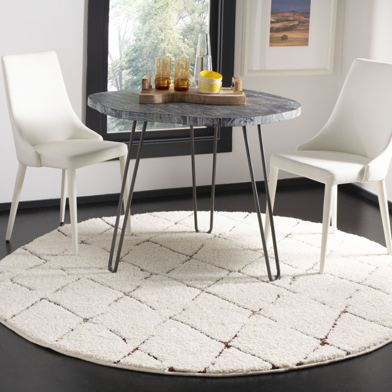Copenhagen Shag Performance Geometric Rug, Round 6'7"