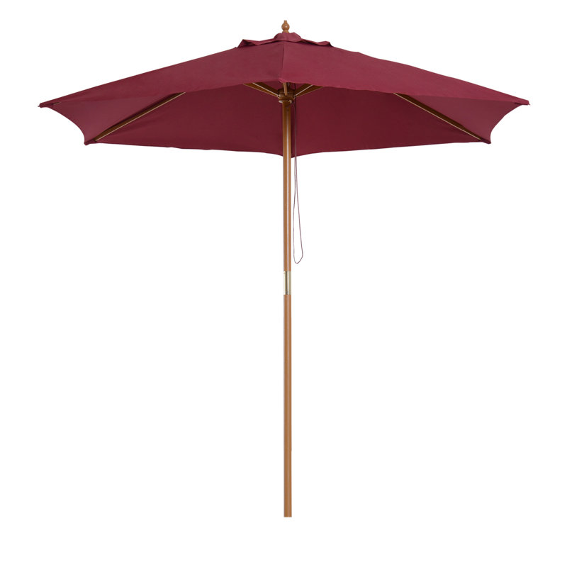 Aaliyah-Marie 250cm Market Parasol, Wine Red