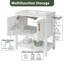 Meuble-lavabo simple 30 po avec plateau en céramique Tauseek-1295188835