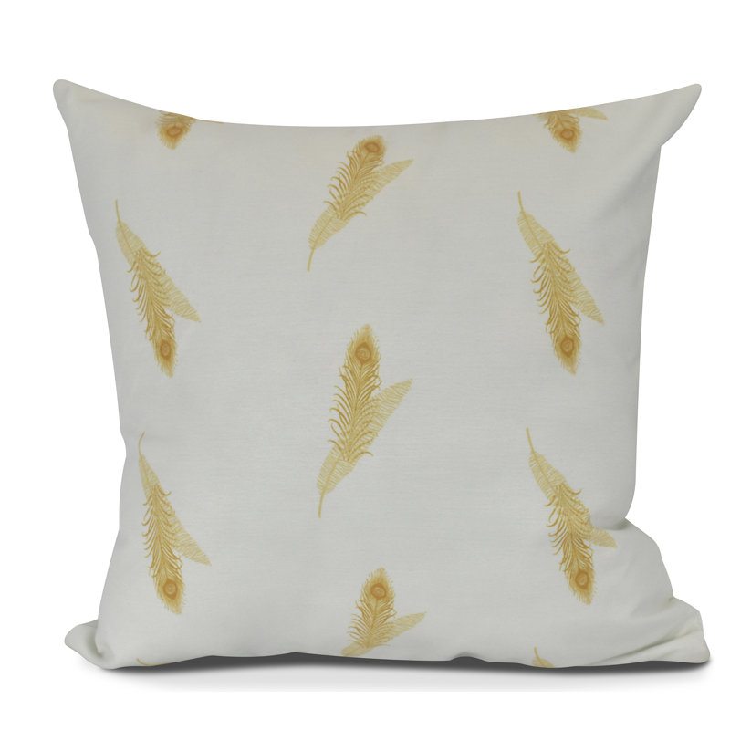 Goals, Gourds, And Gatherings Reversible Throw Pillow, 20" H x 20" W, Yellow