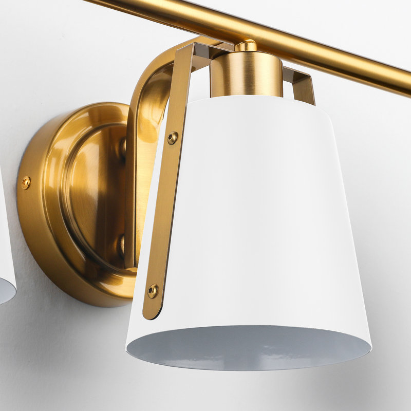 Éclairage pour salle de bain 3 lumières, Blanc doré